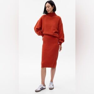Gap CashSoft Rib Midi Sweater Skirt XS